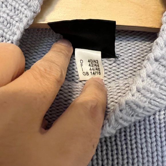 Elegant light blue sweater by Madeleine Europe in medium GB 14/16 - Picture 3 of 4